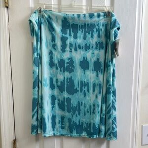 LuLaRoe Blue Patterned Skirt